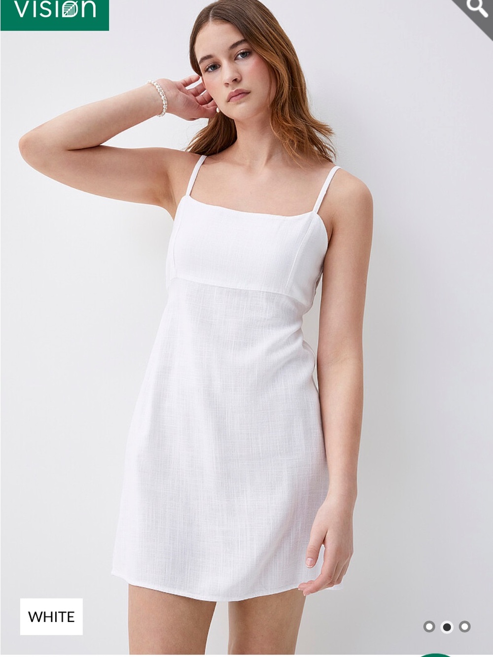 TWIK White Mini Slip Dress - Picture 2 of 8